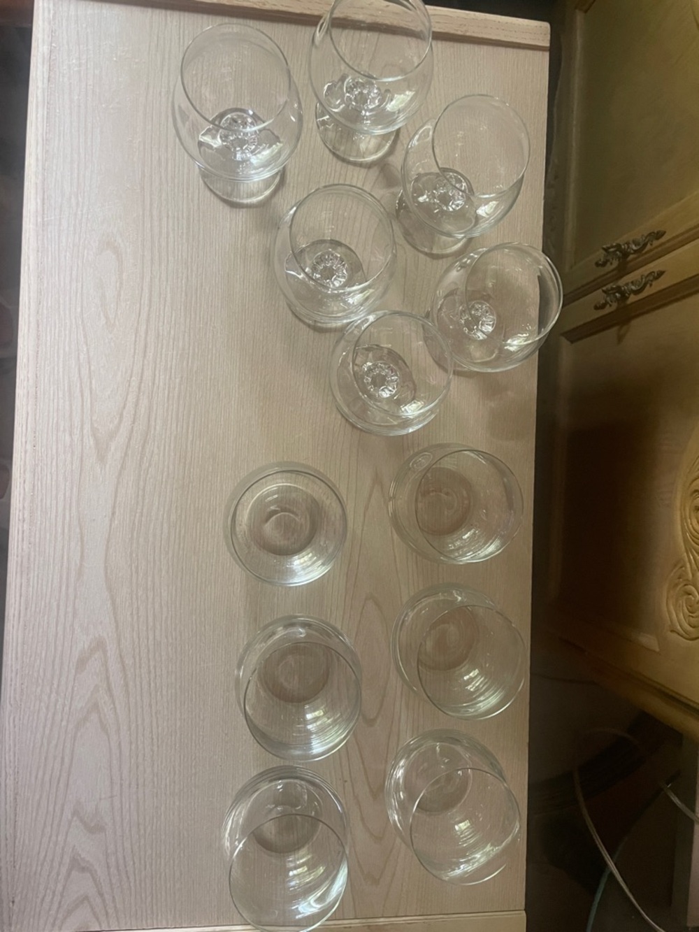 Set of 14 Clear Drinking Glasses